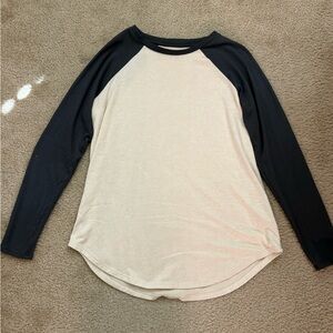 American Eagle Solid Long Sleeve Shirt (Size: S)